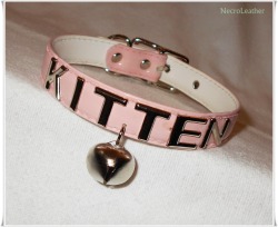 prettyprincesskitty:  Kitten collars by Necro Leather on Etsy
