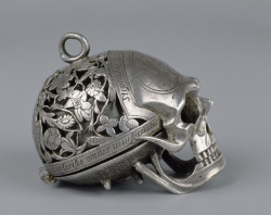 nocturnal-tea-time:  Silver skull watch, commissioned by Mary,