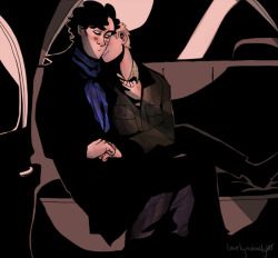bumbleshark:  commission for lizzieborednow who wanted so johnlock