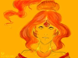 Flame Princess C: Fan art of the adventure time  The hair was