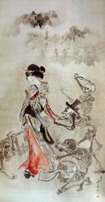 animus-inviolabilis:  Skeletons Pulling the Sleeve of a Beauty美女の袖を引く骸骨たち