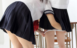 The only thing better than a school girl and her panties is two