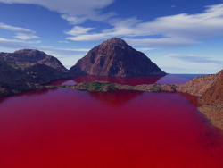 vvolare:  Blood Lake in Texas - The blood red color is a result