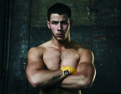 celebgosspb:  Ooh Nick Jonas showcases his torso in promo pictures