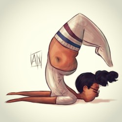 axart:  All females need to b able to do this lol #axcomix #flexiblechicks