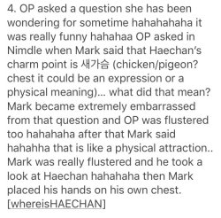 marksookie:  OMG mORK . So are you physically attracted to Haechan?