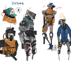 zeitknight:  Concepts for some of my characters. 
