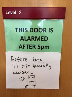 tastefullyoffensive:  “On a door at my university.”