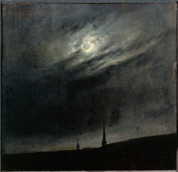 nnuum:  Johan Christian Dahl - Moon Night Over Dresden (1827)