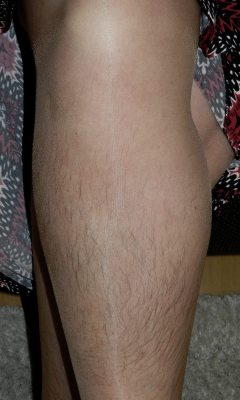Gorgeous hairy legs in sheer nylons: perfect.