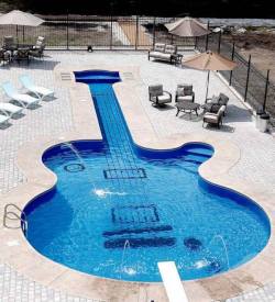 victoriareeserealestate:  Les Paul guitar inspired swimming pool