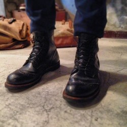 red-wing-shoes-taiwan:  Red Wing Brogue Range #8126 Black “Chaparral”