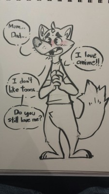 ben-bendraws:Silly doodle of a Toon Wolf who is coming out about
