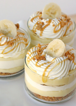 fullcravings:  Banana Caramel Cream Dessert 