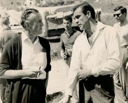theswinginsixties:  Sean Connery with 007 writer Ian Fleming,