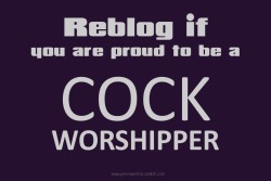 cfagboy:  i kneel and pray (and suck) at the alter of cock. 