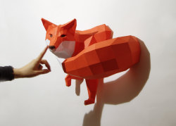 sosuperawesome:  DIY Papercraft Kits by PaperwolfsShop on Etsy