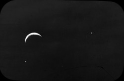 retrofutureground:  Conjunction of Jupiter, Earth’s moon, and