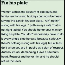 dixie-biscuit:  It’s an honor and a privilege  to fix his plate.