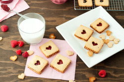 thecakebar:  Healthy Valentines Linzer Cookies 