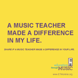 etmonline:  Did a teacher make a difference in your life? 