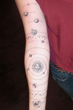 beben-eleben:  Cosmic Tattoo Ideas For Astronomy Lovers