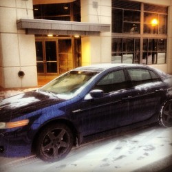 First snow for the year! #acura #acuratl #acurazine  (at Baxter’s