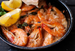 in-my-mouth:  Shrimp in White Wine Sauce 