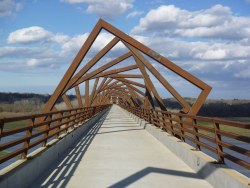 ombuarchitecture:  Iowa High Trestle Bridge Spanning between