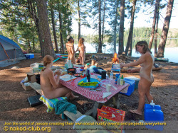 This Naked Club group had a great weekend of clothes-free camping