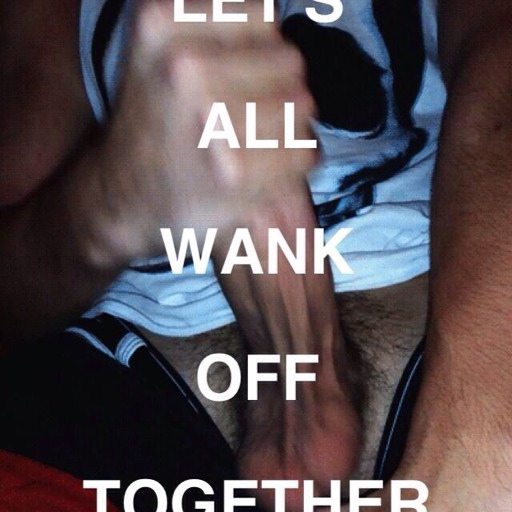 hawtgeekcock:Fav way to stroke with a bro…..