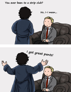 cdlafere:  and because it’s Happy Red Pants Monday~SHERLOCK