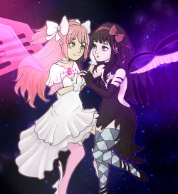 Based Madoka with her number one groupie after a show!  I have