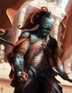 scifi-fantasy-horror:  Azure Guardian by Mohzart 