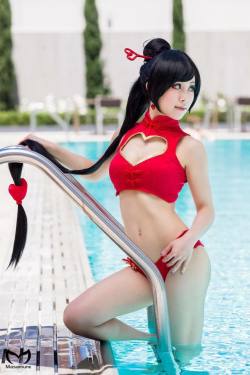 hotcosplaychicks:  Pool Party Heartseeker Akali by Miyuki Cosplay