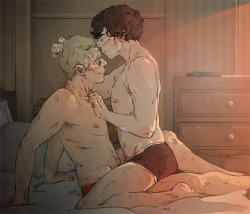 sweetlittlekitty:  Lazy afternoon lovemaking at 221B ♡ Commissioned