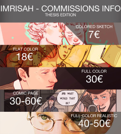 imrisah:  Commissions info - Thesis edition (cause I need to