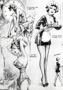 vintagegal:  John Willie : Diary of a French Maid c. 1948-1950