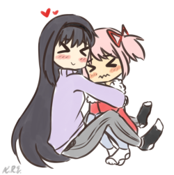 homura-chu:  i’ll protect you from the cold, madoka… it’s