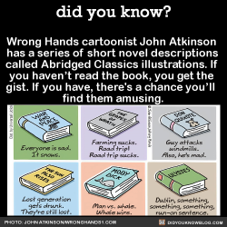 did-you-kno:  Wrong Hands cartoonist John Atkinson  has a series
