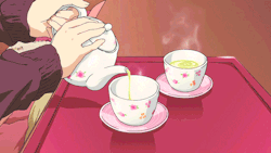 ayumi-cchi:  Tea Time ~ anime gif ♥ ~I love tea~ ♥ ☆*:.｡.