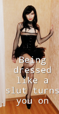 sissy-stable:  Does dressing as a slut turn you on ?