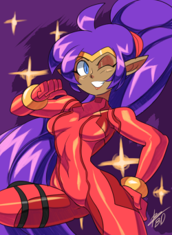 bigdeadalive:  Zero Suit Shantae inspired by Kepokk!  Here’s