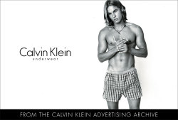 calvinklein:  In his Calvins.   Young Travis modeling for Calvin