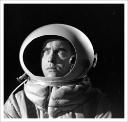 On the film set of Destination Moon.  Photos by Allen Grant,