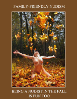 Nudists love fall too!