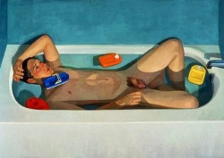 bravo-hotel:   Jane Fisher: Colin in the Bath with Boats, 1996