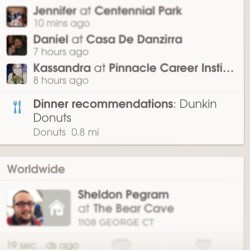 I think Foursquare knows I’m a big boy. #DunkinDonuts #dinner