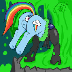 “Draw a changeling changing into something.”