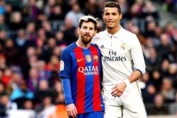 leomessiforever:  Cristiano and his platonic love for Messi.